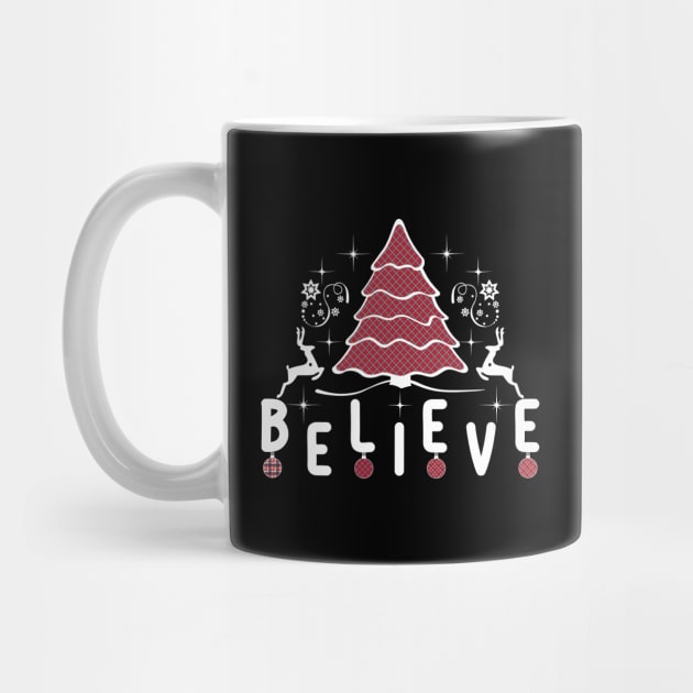 Believe Christmas Unisex T Shirts-Christmas t-shirts funny by GoodyBroCrafts